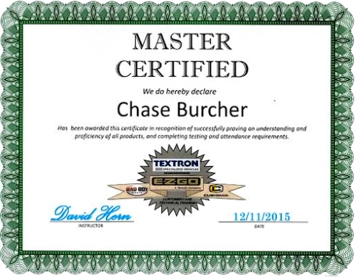 Master Certified Chase Burcher